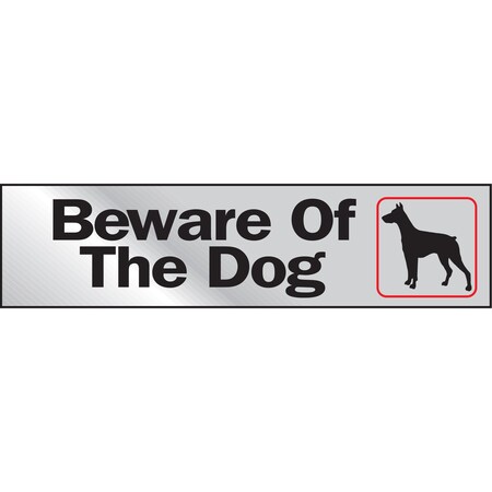 Hy-Ko 2X8 Beware Of The Dog Sign 2" x 8", 10PK A00470